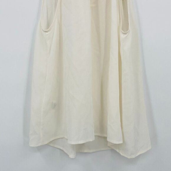 Joie Size Small Ivory Montara Knotted Macrame Silk Tank Top Blouse - Picture 11 of 12